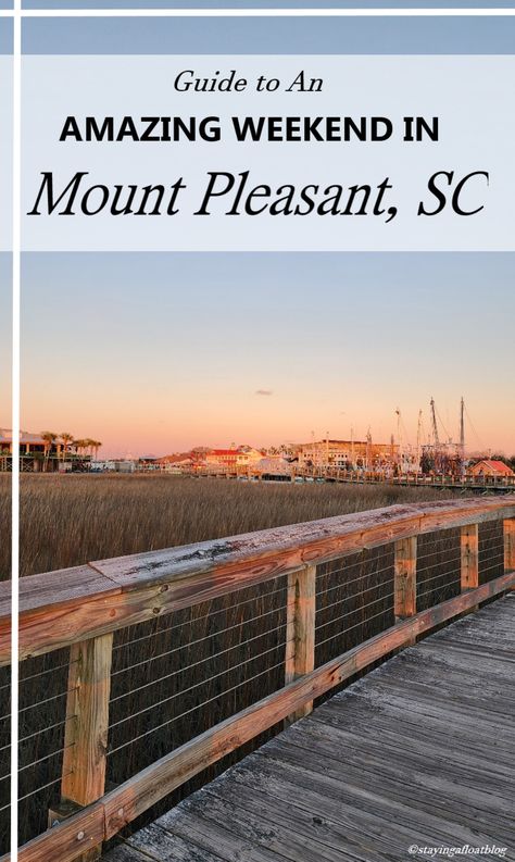 Looking to explore one of the many beautiful coastal towns of South Carolina? How about a weekend getaway to Mount Pleasant and neighboring Sullivan's Island? This charming coastal destination, nestled just across the Cooper River from Charleston, offers historic sites, locally crafted beers, and fresh seafood. #lowcountry #southcarolina #charleston #mountpleasant #weekendgetaway #sullivansisland #thingstodoinsouthcarolina #placestovisitinsouthcarolina #placestoeatmountpleasant Mount Pleasant South Carolina, Mt Pleasant Sc, South Carolina Travel, Charleston Travel, East Coast Travel, Sullivans Island, Mount Pleasant Sc, Budget Travel Destinations, Travel Blogging