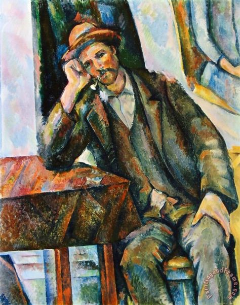 The Smoker Painting by Paul Cezanne Cezanne Portraits, Paul Cezanne Paintings, Cezanne Art, Art Printmaking, Artist Wall, Paul Cezanne, Oil Painting Reproductions, Post Impressionists, Romantic Art