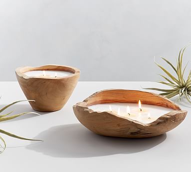 Wooden Bowl Scented Candle - Autumn Lodge Candle Pot, Soya Mumu, Rustic Fall Decor, White Cedar, Candle Aesthetic, Selling Candles, Candle Packaging, Candle Ideas, Wall Candle Holders