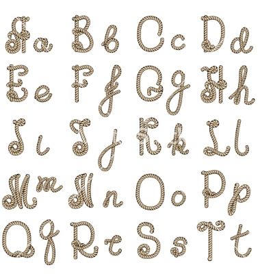 Rope Letters, Rope Font, Wire Letters, Letters Diy, Pola Macrame, Wire Knitting, Rope Projects, French Knitting, Knitted Wire