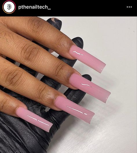 Pink Basic Nails Acrylic, Plain Pink Acrylic Nails, Pink Nails Medium Length, Plain Pink Nails, Aruba Nails, Butterfly Stomach, Solid Color Acrylic Nails, Plain Acrylic Nails, Nail Tek