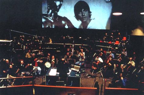 John Williams conducting the London Symphony Orchestra when recording the by himself composed official Star Wars soundtrack to the movie. Film Composer, Active Activities, London Symphony Orchestra, Star Wars Episode Iv, John Williams, Star Wars 1977, Star Wars Film, Film Music, The Phantom Menace