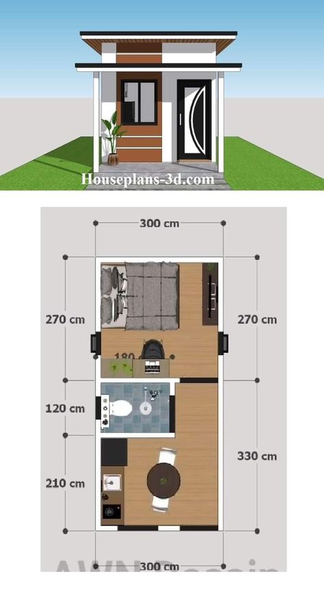 Cottage Garage, Small Apartment Plans, Small House Blueprints, Small Apartment Building, Dream Scape, Diy Tiny House, Little House Plans, Small House Layout, Free House Plans