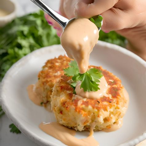 Crab Cake Sauce Recipe Crab Cakes Sauce, Crab Cake Dipping Sauce, Crab Cake Sauce Recipe, Cake Sauce Recipe, Sauce For Crab Cakes, Spicy Crab Cakes, Cake Sauce, Crab Cake Sauce, Shrimp Roll