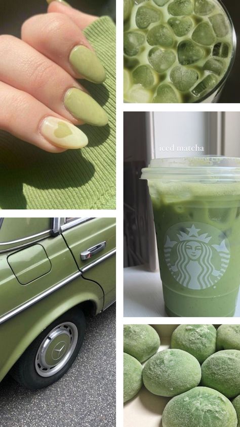 Matcha Nail Color, Matcha Green Nails, Green Aesthetic Matcha, Aesthetic Matcha Latte, Sg Aesthetic, Matcha Nails, Neutral Nail Art Designs, Aesthetic Matcha, Sage Green Aesthetic