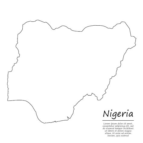 Nigerian Map, Map Of Nigeria, Map Outline, Draw Sketch, Sketches Easy, Drawing Sketches, Premium Vector, Graphic Resources, Sketch