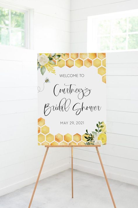 Bee Themed Bridal Shower Ideas, Bride To Bee Theme, Bride To Bee Bridal Shower Ideas, Bee Themes, Bridal Shower Honey, Cowboy Birthday Party Invitations, Bee Baby Shower Decoration, Bride To Bee, Meant To Bee