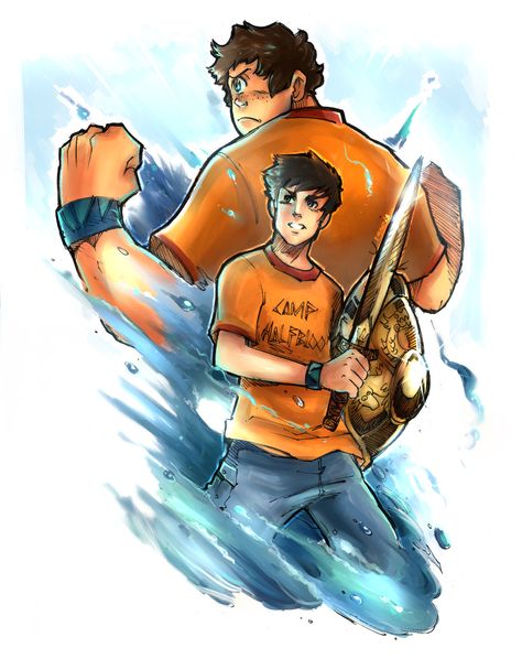 BROS FIGHT TOGETHER!!!!!! Percy Jackson Tyson, Zio Rick, Rick Riordan Series, Piper Mclean, Trials Of Apollo, Percy Jackson Fan Art, Percy Jackson Characters, Magnus Chase, Leo Valdez