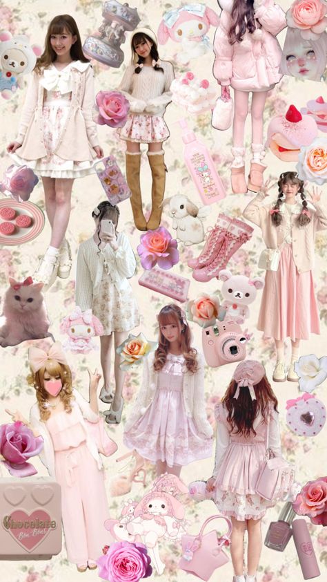 #kawaii #kawaiiaesthetic #aesthetic #gyaru #gyaruaesthetic #himegyaru #himekaji #romagyaru #kawaiicore #kitschy #japan #kawaiiinspo #gyaruinspo #gyaruoutfit #himekajiinspo #gyarumoodboard Gyaru Aesthetic Pink, Himekaji Wallpaper, Himekaji Aesthetic, Hime Kaji, Gyaru Substyles, Kogal Gyaru, Himekaji Gyaru, Himekaji Outfits, Gyaru Aesthetic