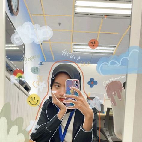 Mirror Selfie Editing, Mirror Selfie Edit, Mirror Doodle, Doodle Selfie, Selfie Doodle, Edit Poto, Traffic Mirrors, Picture Edit, Stylish Photo