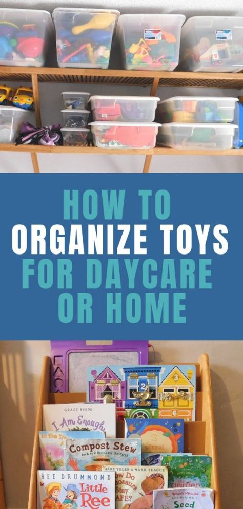 If you work in daycare, you know it’s super tough to manage all the “stuff” we need to do the job. How can we organize toys so the kids don’t just dump them everywhere? Daycare Storage Ideas, Daycare Organization Ideas, Daycare Storage, Daycare Rooms Setup, Home Daycare Rooms, Daycare Setup, Home Daycare Ideas, Daycare Rooms, Organize Toys