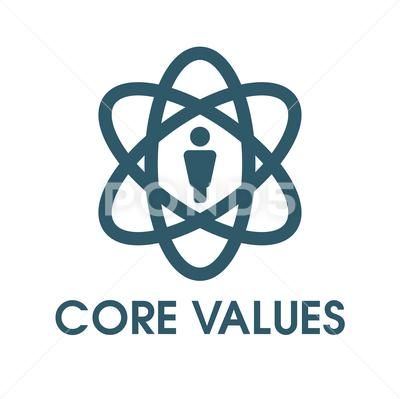 Core Values Outline / Line Icon Conveying Integrity Core Values Design Poster, Core Values Illustration, Core Value Infographic, Core Values In Business, How To Identify Your Core Values, Examples Of Logos, Toyota Logo, Core Values, Line Icon