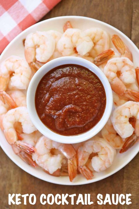 Keto Cocktail Sauce: Super Easy Recipe! - Healthy Recipes Blog Keto Cocktail Sauce, Appetizers Shrimp, Keto Condiments, Cocktail Sauce Recipe, Sauce Cocktail, Keto Lunches, Low Carb Cocktails, Keto Sauces, Keto Cocktails