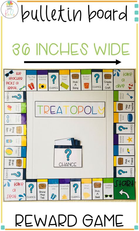 Behavior Incentive Bulletin Board, Monopoly Classroom Decorations, Class Bingo Reward System, Reward Bulletin Board Ideas, Reward System For Students, Minimal Classroom, Bulletin Board Ideas For Teachers, Behavior Management Chart, School Bulletin Board Ideas