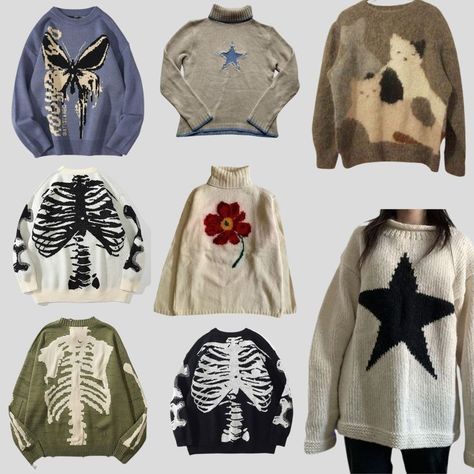 cool sweaters i wish i had as you can tell i really like the skeleton ones lmao Skeleton Sweater, The Skeleton, I Wish I Had, Cool Sweaters, Dream Wardrobe, Sweater Outfits, Skeleton, Halloween Costumes, My Style