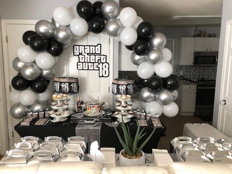 Grand Theft Auto Birthday Party, Gta Themed Party, Gta Birthday Party, Auto Party, Jordan Logo Wallpaper, Jordan Logo, Logo Wallpaper, Party Stuff, 8th Birthday