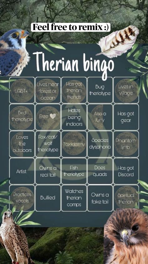 Therian Bingo! #therian #therianthropy #theriancommunity Therian Sleepover Ideas, Therian Bingo, Therian Wolf, Therian Stuff, School Work, Bingo, Pins