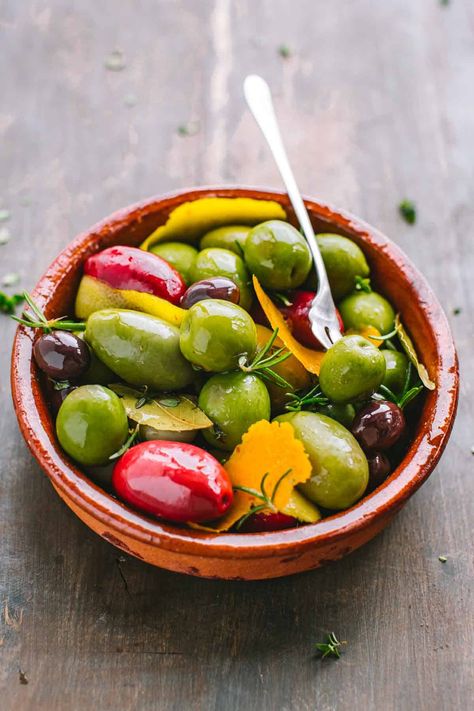 Citrus Marinated Olives - Coley Cooks Easy Turkey Recipes Thanksgiving, Italian Thanksgiving, Easy Thanksgiving Turkey, Marinated Olives, Turkey Recipes Thanksgiving, Australian Food, Italian Recipes Authentic, Thanksgiving Appetizers, Meyer Lemon