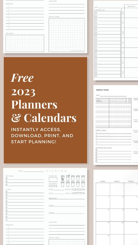 Free Printable Daily Planner Template 2023, Downloadable Planner Templates, Free 2023 Printable Planner, Free Digital Templates, Daily Work Planner Free Printable, Digital Planning Templates Free, Print Planner Free Printables, Productivity Planner Free Printables, Free Planner Templates 2023