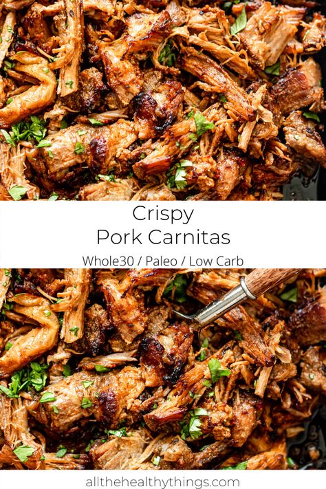 Dinner Recipes Clean Eating, Dairy Free Recipes Easy, Slow Cooked Pulled Pork, Pork Carnitas Slow Cooker, Paleo Pork, Easy Whole 30 Recipes, Carnitas Recipe, Dutch Oven Cooking, Pork Carnitas