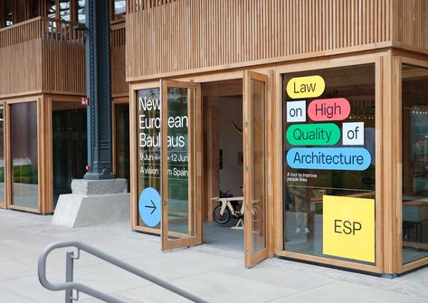 New European Bauhaus en Behance Window Signage, Interior Design Videos, Window Graphics, Bauhaus Design, Wayfinding Signage, Adobe Premiere Pro, Signage Design, Premiere Pro, Window Vinyl