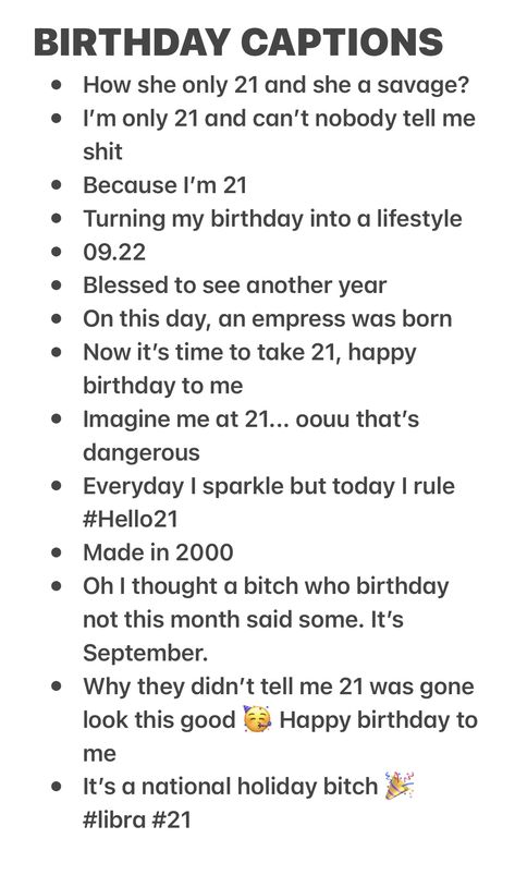 Turning 21 Captions, Mcdonald's Birthday Party, 21st Bday Nails, 21st Birthday Captions, Childhood Birthday, Happy Birthday Captions, 21st Birthday Quotes, Bday Nails, One Word Instagram Captions