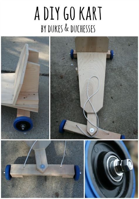 a DIY go kart. How awesome to hand make a special toy like this one! Wooden Go Carts Homemade, Wooden Go Kart, Soap Box Derby Cars, Soap Box Cars, Savon Diy, Go Kart Plans, Diy Go Kart, Keeping Kids Busy, Go Carts