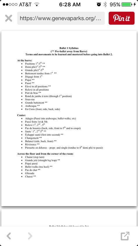 Ballet Syllabus Pre-Ballet/Level 1 https://www.genevaparks.org/_pdf/Sunset%20Dancers/2010%20dance%20syl%20quick%20print%20all.pdf Private Ballet Lesson, Ballet Across The Floor Combinations, Pre Ballet Class Ideas, Ballet Combinations, Ballet Curriculum, Ballet Terminology, Dance Teacher Tools, Ballet Terms, Ballet Basics