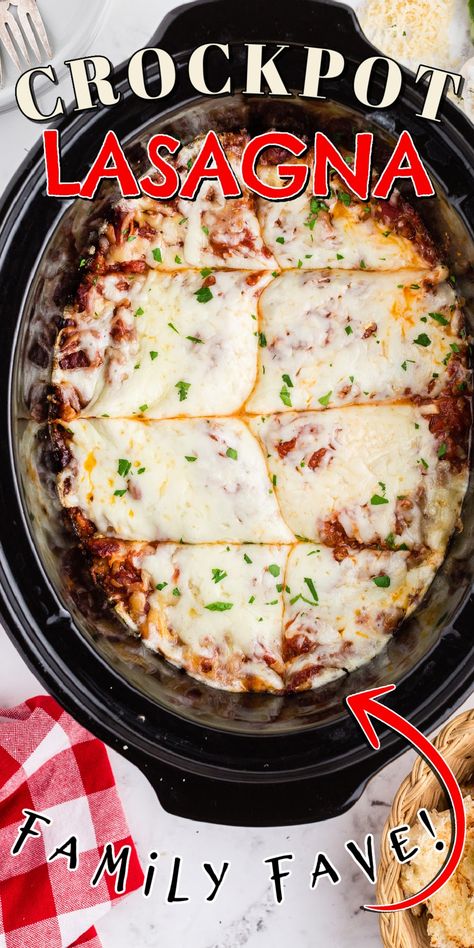 Ground Beef Ricotta, Crockpot Lasagne, Easy Crockpot Lasagna, Crockpot Lasagna Recipe, Easy Crockpot Lasagna Recipe, Crockpot Lasagna Easy, Crock Pot Lasagna Recipe, Slow Cooker Pasta Recipes, Italian Lasagna