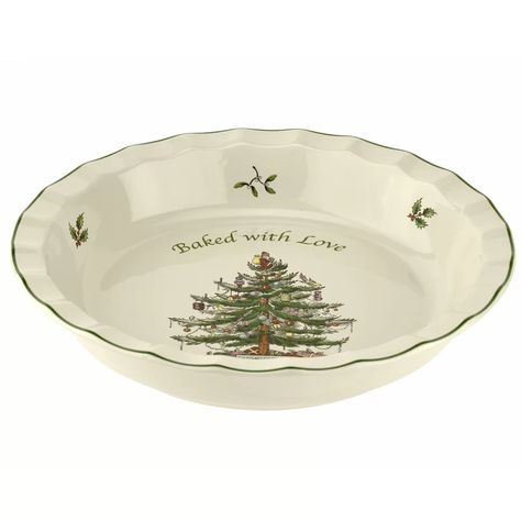 Spode Christmas Tree 2019 Pie Dish Baked with Love & Reviews | Wayfair Christmas Tree Pie, Christmas Tree Baking, Baked With Love, Christmas Tree Collection, Christmas Tableware, Holiday Table Settings, Spode Christmas Tree, Spode Christmas, Pie Pan