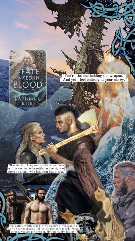 “You’re the one holding the weapon.” “And yet I feel entirely at your mercy.” A Fate Inked in Blood by Danielle L Jensen Bookish Nails, Bookish Collage, Fantasy Wolf Art, Fantasy Book Art, Dr Evans, Book Mood, Fantasy Wolf, Book Fan Art, Collage Book