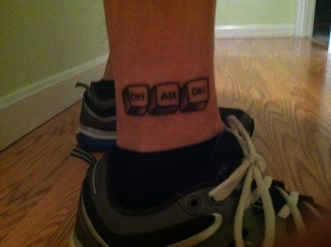 My CTRL ALT DEL tattoo Ctrl Alt Del Tattoo, S Tattoo, Geek Stuff, Tattoos