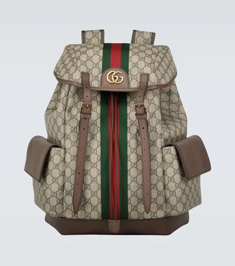 Ophidia Gg Medium Backpack | Gucci - Mytheresa Gucci Bagpack, Supreme Backpack, Gucci Backpack, Green Web, Brown Backpacks, Backpack Free, Gucci Ophidia, Medium Backpack, Drawstring Top