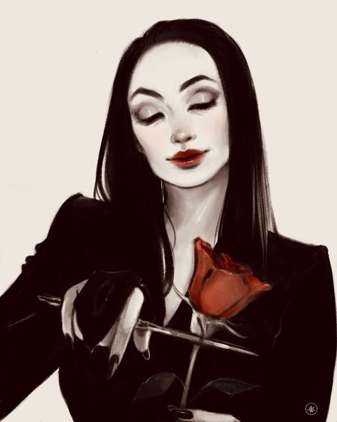 Drawing Movie Characters, Morticia Addams Fanart, Morticia Addams Art, Insulin Chart, Drawing Movie, Sally Skellington, Female Joker, Gothic Hippie, Us Drawing