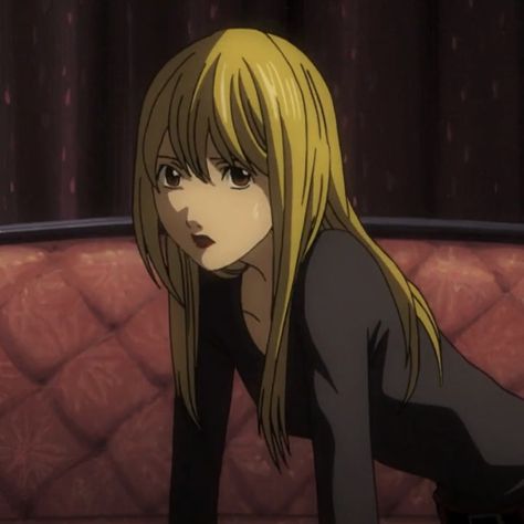 Misa Amane, Couch, Blonde, Wall, Red, Hair, Anime