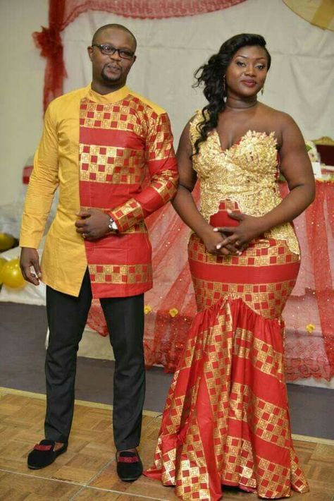 Couples African Outfits, African Traditional Wedding Dress, African Wedding Attire, African American Fashion, African Dresses Men, African Traditional Wedding, African Dresses Modern, Afrikaanse Mode, African Wedding Dress