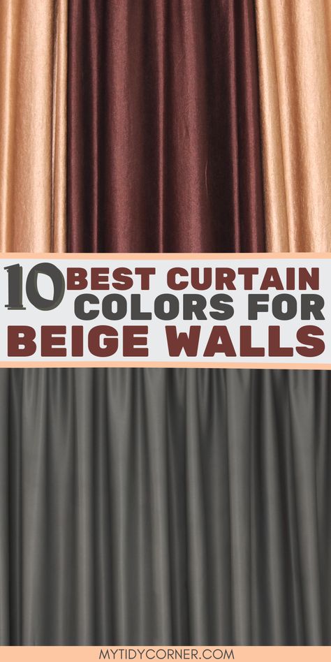 beige wall curtain ideas Curtain Colour Ideas For White Walls, Brown Wall Curtain Ideas, Maroon Curtains Living Room Ideas, Beige Walls Curtain Ideas, Curtains On Beige Walls, Beige Room Curtain Ideas, Curtains For Tan Walls, Bedroom Curtain Color Ideas, Gold Curtains Living Room Ideas