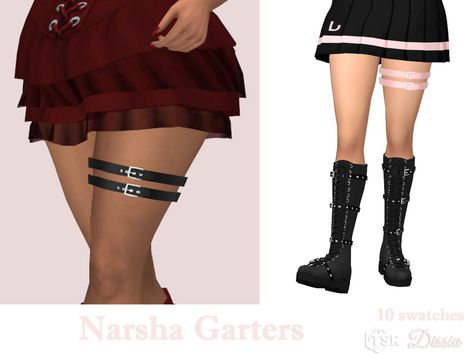 The Sims Resource - Narsha Garters The Sims 4 Mm Cc, Sims Maxis Match, Bell Jeans, Sims 4 Mm Cc, Leg Garter, Split Screen, Sims 4 Mm, Sims 4 Downloads, Sims 4 Game