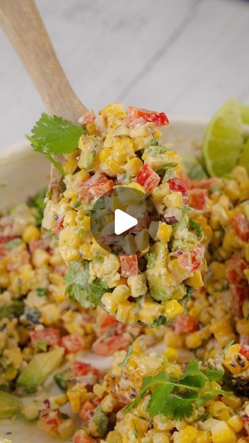 Andy Hay on Instagram: "Follow @andyseastcoastkitchen_ for more fun and approachable recipes. • Fire up the grill and get ready for your new favourite summer side dish. This Mexican Summer Corn Salad is going to be perfect with whatever you put it up next to. Make sure to utilize the best seasonal veg for this one, you’ll thank us later; let’s get grilling!  • Comment “Recipe” below for the full recipe sent to you • #cornsalad #salad #corn #healthyfood #foodphotography #foodie #food #yummy #foodporn #foodblogger #delicious #instafood #foodstagram #sweetcorn #homemade #salads" Fire Less Cooking Recipes, Summer Mexican Recipes, Best Corn Salad Recipe, Dj Zone, Apple Crisp Bars Recipe, Mexican Street Corn Salad Recipe, East Coast Kitchen, Mexican Summer, Amazing Salads