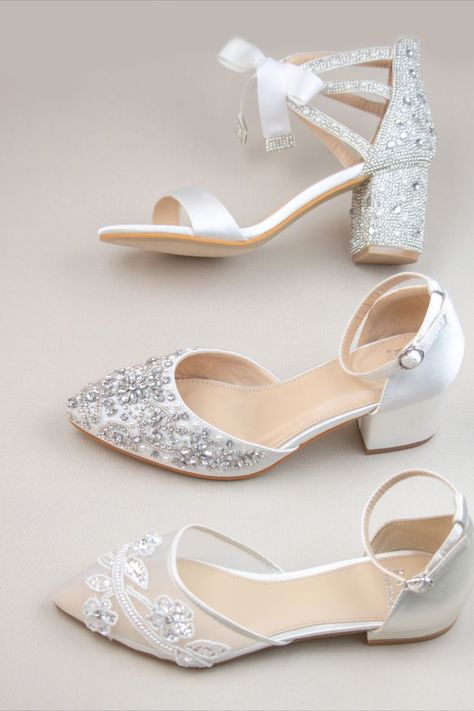 Comfortable Wedding Flats, Bridal Flat Shoes, Gold Bridesmaid Shoes, Comfortable Wedding Heels, Wedding Shoes Block Heel, Shoes For Bride, Rhinestone Wedding Shoes, Gold Wedding Shoes, Wedding Shoes Low Heel