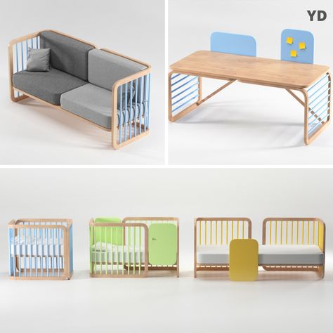 The Evolvie concept crib grows with its baby to some extent, as it modular enough to be dismantled and repurposed, it consists of the usual basic design.The flexibility and multi-purpose design of this crib are what make Evolvie really stand out, showing that even the most special-purpose products can become so much more with enough imagination and creative design thinking.