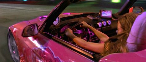 Devon Aoki (Suki) from 2 Fast 2 Furious (2003) Wallpaper Carros, Devon Aoki, Street Racing Cars, The Furious, Nissan Gt, Pink Car, Street Racing, Nissan Gt-r, Aesthetic Gif