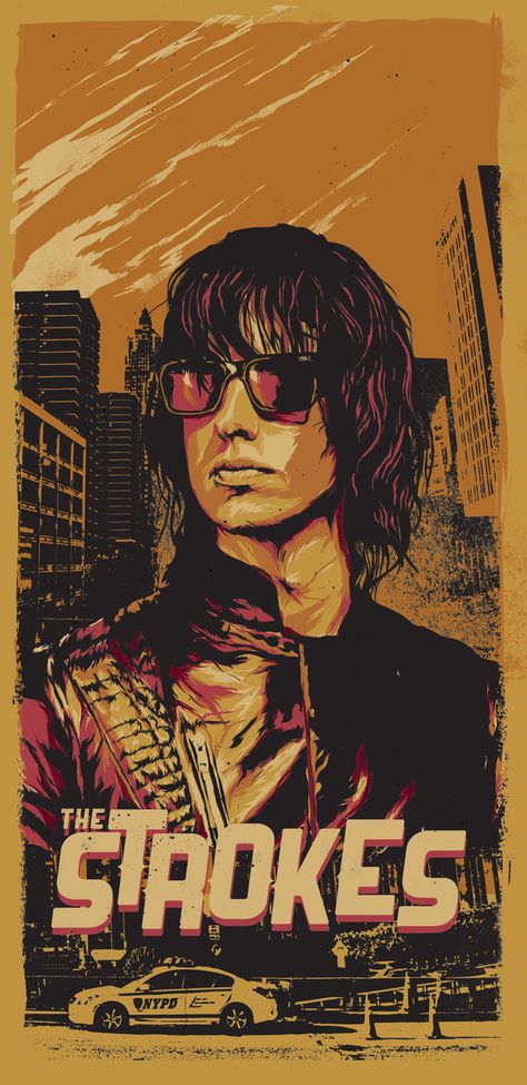 Aesthetic Posters For Bedroom, The Strokes Albums, Posters For Bedroom, The Voidz, Rock Band Posters, Vintage Music Posters, Aesthetic Posters, Julian Casablancas, Music Poster Design