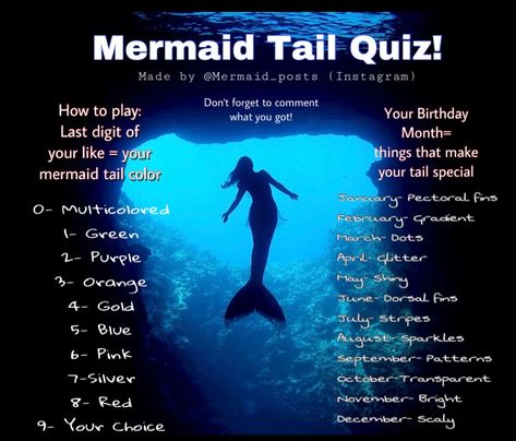 Mermaid Tail quiz by @mermaid_posts on instagram. Beautiful Mermaid Tails Drawing, Mermaid Language Alphabet, Mermaid Oc Generator, Mermaid Tail Drawing, Funny Name Generator, Oc Generator, Disney Coffee, Mermaid Names, Mermaid Stuff