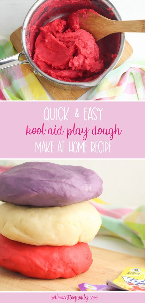 Kool Aid Play Dough Recipe Valentine Popsicle, Kool Aid Playdough, Kool Aid Play Dough, Best Play Dough Recipe, Kool Aid Play Dough Recipe, Best Play Dough, Koolaid Playdough, Best Playdough Recipe, Play Dough Recipe