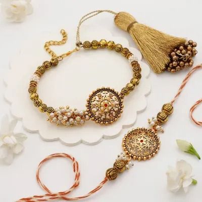 Bhaiya Bhabhi Tassel Affair Rakhi Rakhi Online, Gourmet Gifts, Raksha Bandhan, Pendent Necklace, Loved Ones, Ring Necklace, Same Day Delivery, Bangle Bracelets, Tassels