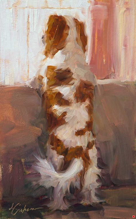 Composition Painting, Spaniel Art, Oil Painting Inspiration, 강아지 그림, Canine Art, A Level Art, Aesthetic Painting, Art Masters, Arte Animal