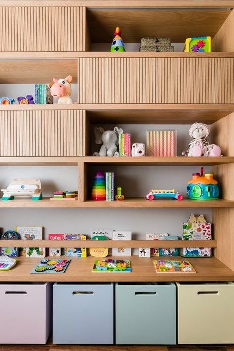 Kids Bedroom Toy Storage, Kids Book Storage Ideas, Toys Storage Ideas, Kids Toy Storage Ideas, Kids Toys Storage, Kids Room Storage, Storage For Toys, Rotating Bookshelf, Kids Bedroom Storage