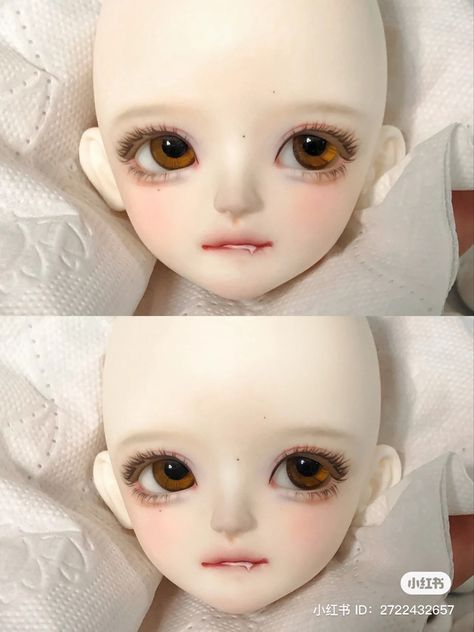 Dolly Eyes Drawing, Face Angel Reference, Big Doll Eyes, Bjd Face, Bjd Eyes, Doll Face Paint, Sculpting Tutorials, Doll Aesthetic, Fantasy Art Dolls