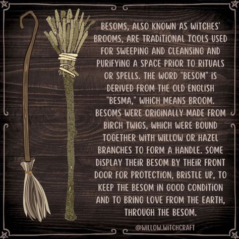 My chosen witch tool today ~ The Besom 🧹 #todaysposts #topicoftheday #besom #witchtools #thebesomtool #cleansing #purification #protection #witchesbesom #witchlife #magickaltools #witchcraft #rituals #willowwitchcraft @willow.witchcraft Witchcraft Rituals, Witch Tools, Occult Science, Elemental Magic, New Moon Rituals, Magic Spell Book, Ritual Tools, Brooms, Magic Spells